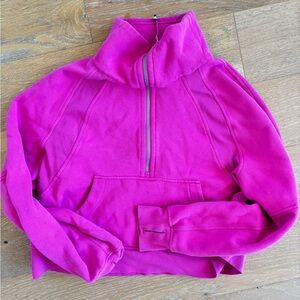 Lululemon Scuba Half Zip Funnel Neck Sonic Pink